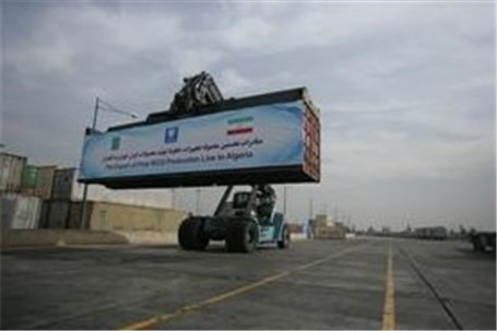 صادرات نخستین محموله تجهیزات خط تولید ایران خودرو به الجزایر