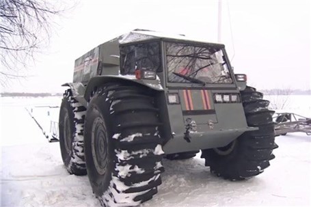خودرو منحصربه‌فرد روس‌ها برای نبرد با برف و یخ
