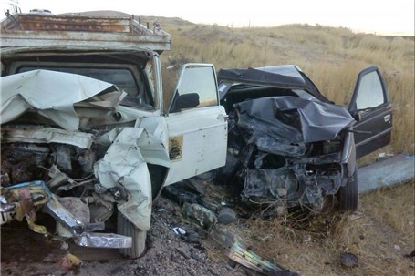 تصادف مرگبار دو خودرو سنگین در جاده قدیم قم - تهران