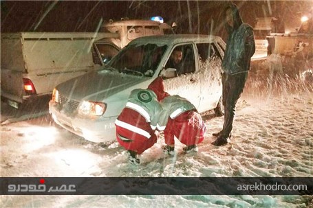 امدادرسانی هلال‌احمر در جاده‌های تهران - شمال