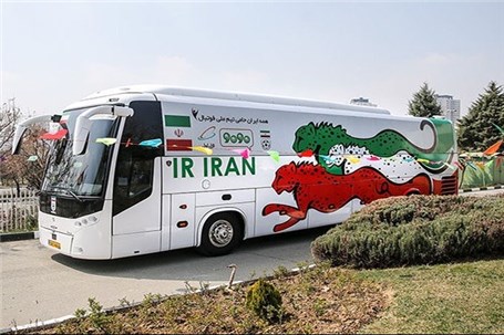 رونمایی از اتوبوس اختصاصی تیم‌ ملی ایران در سمنان