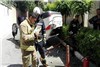 واژگونی خودرو سواری در خیابان دیباجی+ تصاویر