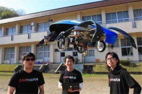 ساخت کوچکترین خودرو پرنده جهان در ژاپن