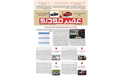 گزیده اخبار روزانه پایگاه خبری «عصر خودرو» (11 خرداد 96)
