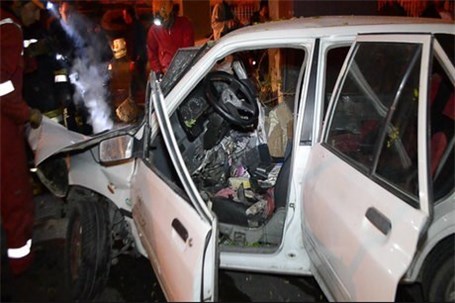 هفت مصدوم در برخورد رخ به رخ دو خودروی پراید در تربت جام