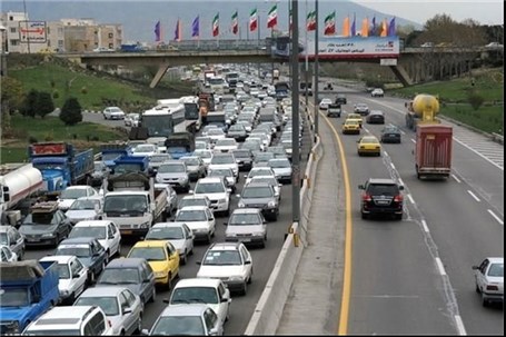 ترافیک صبحگاهی در آزادراه کرج-تهران