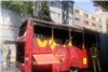 آتش سوزی اتوبوس BRT در پایانه شهید افشار+ تصاویر