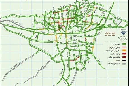 جزئیات ترافیک در خیابان های پایتخت