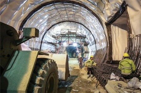 مراحل آخر ساخت تونل ۲ طبقه در تهران
