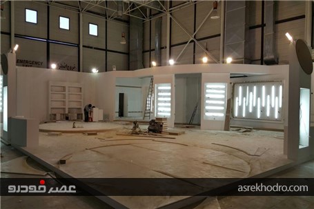 گزارش تصویری مراحل ساخت غرفه آرین موتور