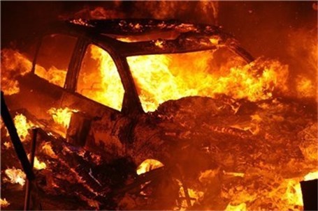 آتش زدن خودروی یک راننده زن در عربستان توسط مخالفان!