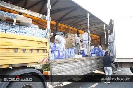 گزارش تصویری ارسال کمک های کارکنان گروه خودروسازی سایپا به مردم زلزله زده روستای کوییک