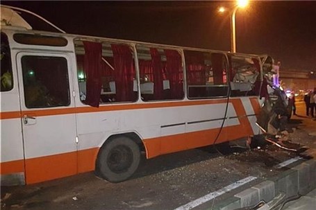 واژگونی اتوبوس در محور ملکان آذربایجان شرقی