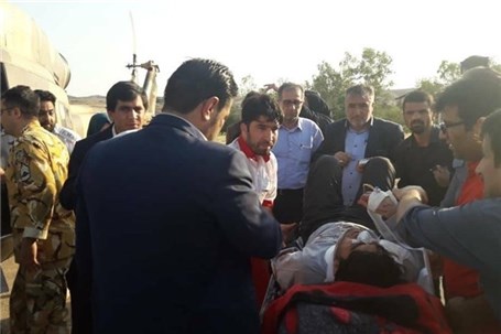واژگونی خودروی اعضای شورای شهر مسجدسلیمان روی باند فرودگاه