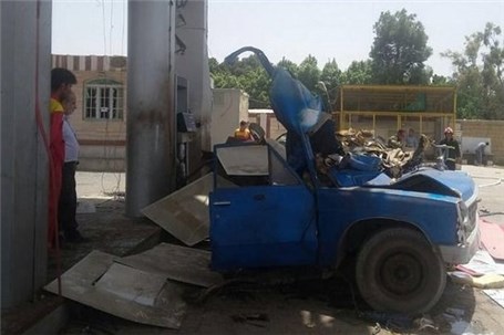 مصدومیت 4 نفر بر اثر انفجار مخزن بنزین در «فاروج»
