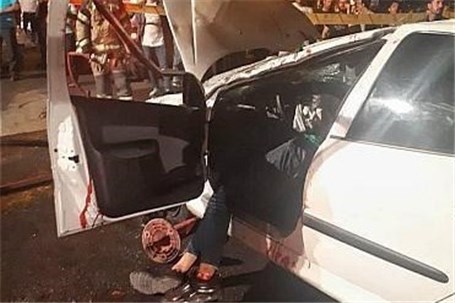 مرگ دلخراش راننده پژو ۲۰۶ در بزرگراه یادگار امام