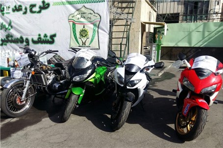 دستگیری اعضای باند سارقان موتورسیکلت در همدان