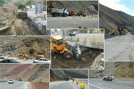 اجرای 2 کیلومتر دیوارچینی در جاده چالوس
