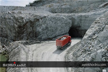 کامیون های خودران ولوو در معدن سنگ آهک