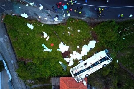 29 کشته و 27 زخمی در حادثه واژگونی اتوبوس گردشگران آلمانی در پرتغال