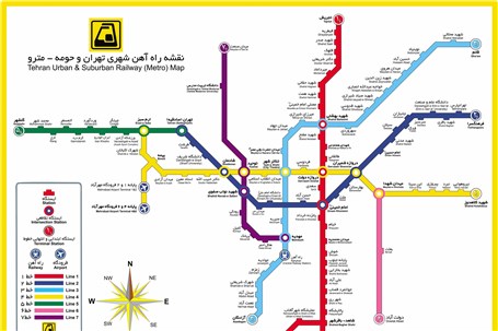 نقشه مترو تهران در سال 98 چگونه است؟