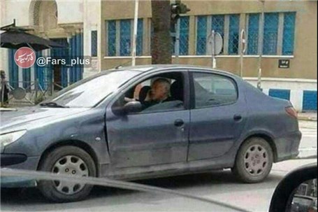 تصویری عجیب از خودروی شخصی رئیس جمهور تونس ؛ پژو 206 صندوقدار ساخت ایران