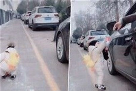 کودک ۱ ساله با فرهنگ، راننده متخلف را شرمسار کرد!