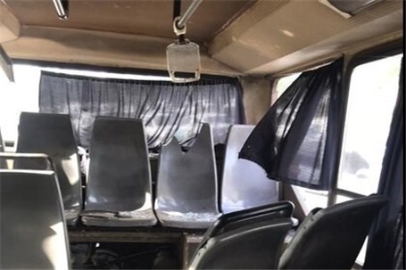 برخورد هولناک اتوبوس با پل عابر در اهواز + عکس