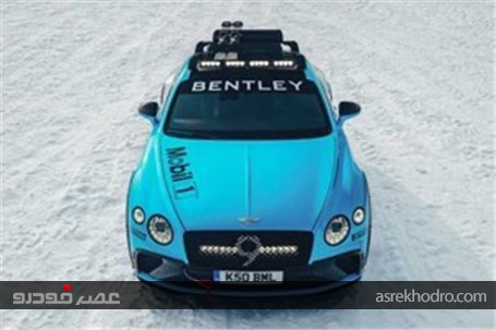 خودرو بنتلی آماده برای مسابقات روی یخ