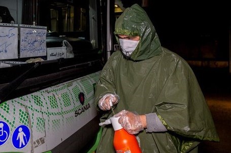 عملیات شبانه روزی ضد عفونی کردن ۵ هزار دستگاه اتوبوس پایتخت