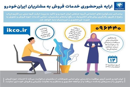 خدمات فروش ایران خودرو از فردا غیرحضوری ارایه می‌شود