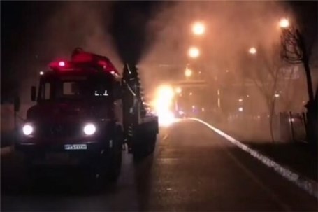 خودرویی که آتش نشانی تهران برای مقابله با کرونا ساخت