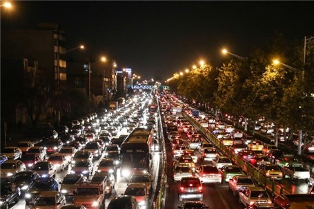 کیفیت نامطلوب هوا بدنبال افزایش ترافیک شبانگاهی امشب