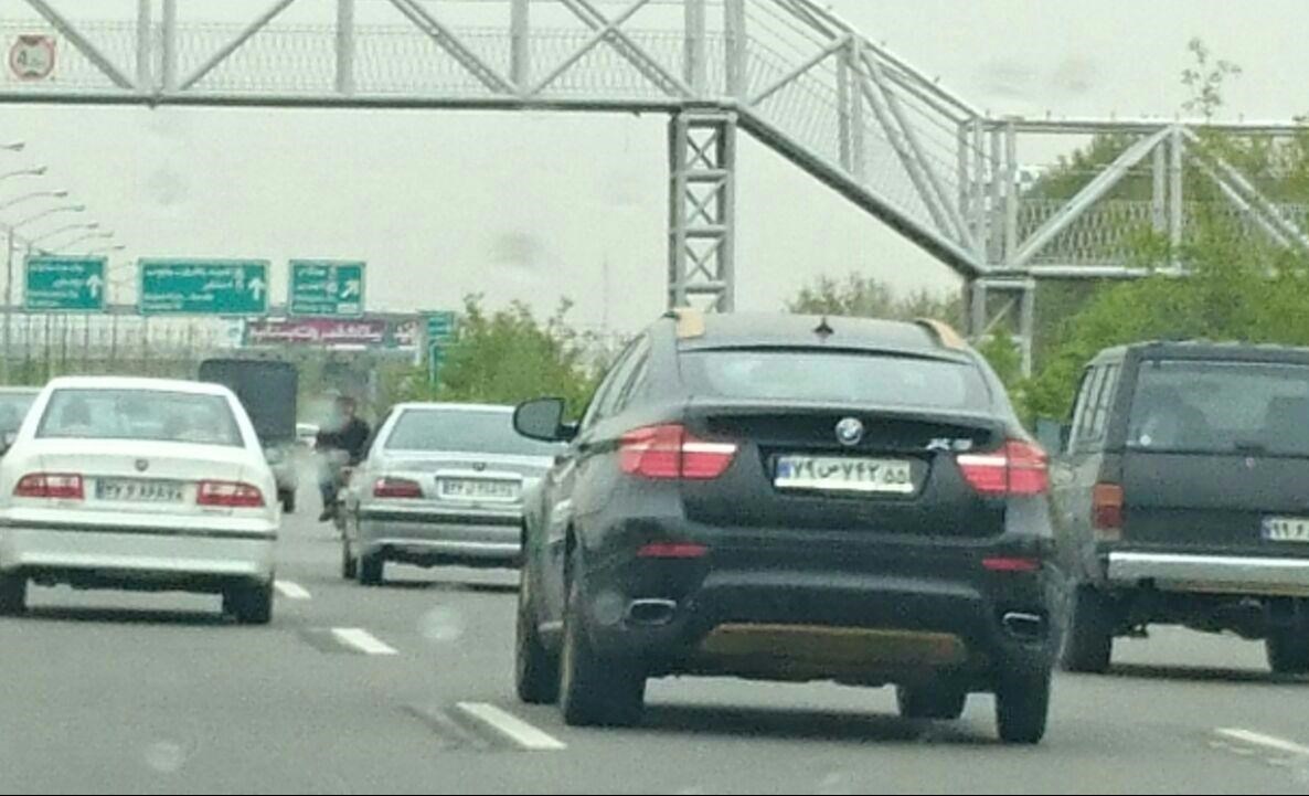 ب ام و ایکس 6 با چرخ عجیب در تهران