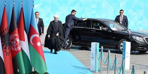 خودرو  روحانی در استانبول + تصاویر