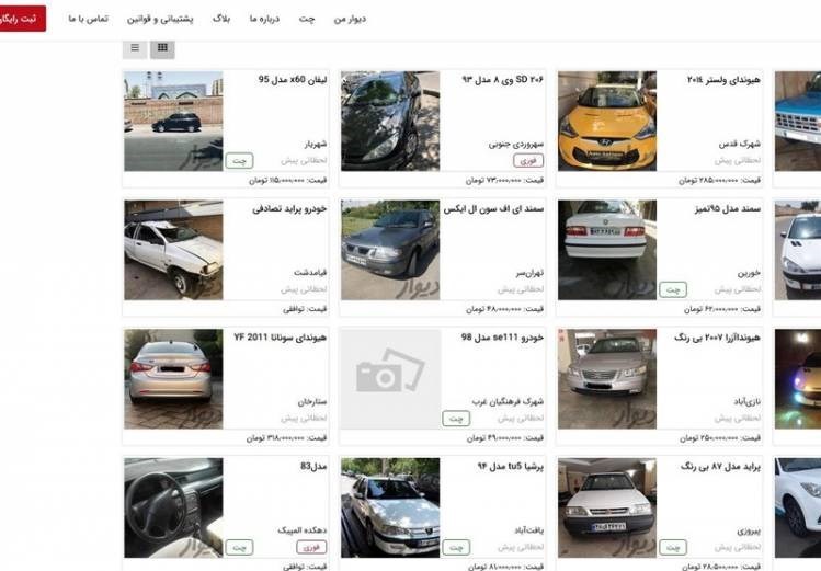 بازگشت قیمت خودرو به سایت‌ها